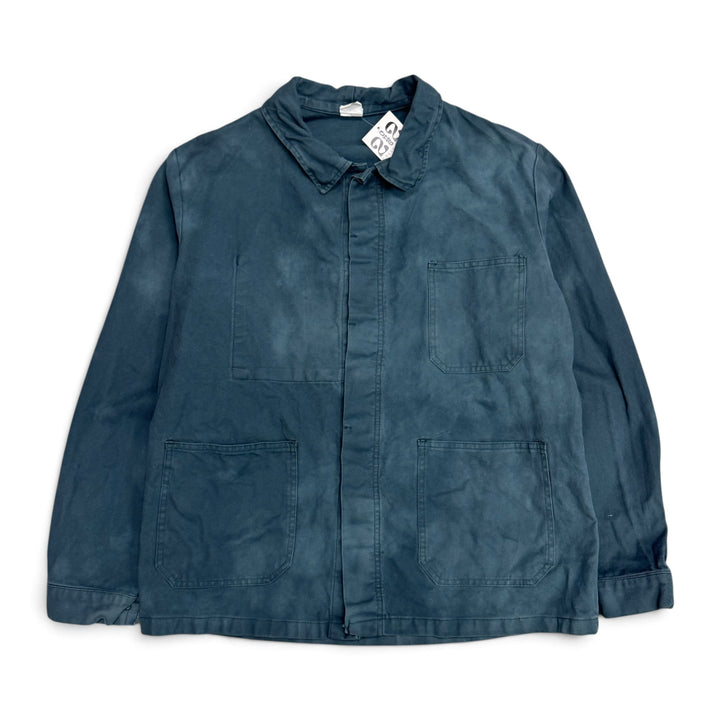 Vintage Distressed Faded Green French Chore Jacket (L)