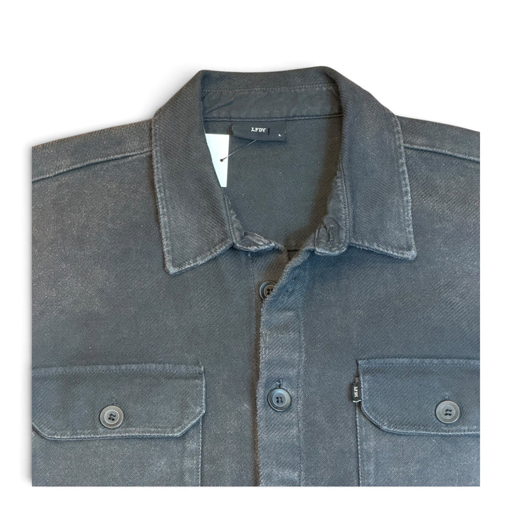 LFDY Black Faded Heavyweight Button Up Jacket (L)