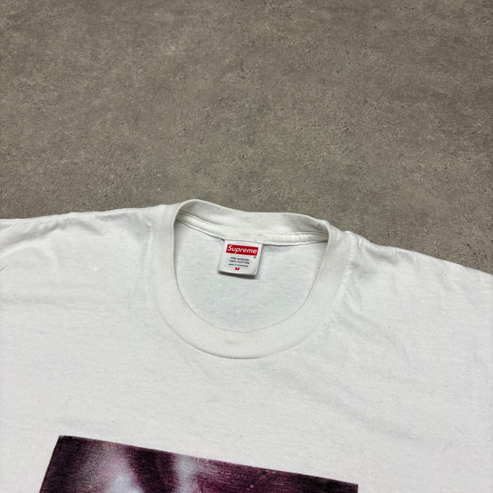 Supreme Red Eyes White Graphic T-Shirt (M)