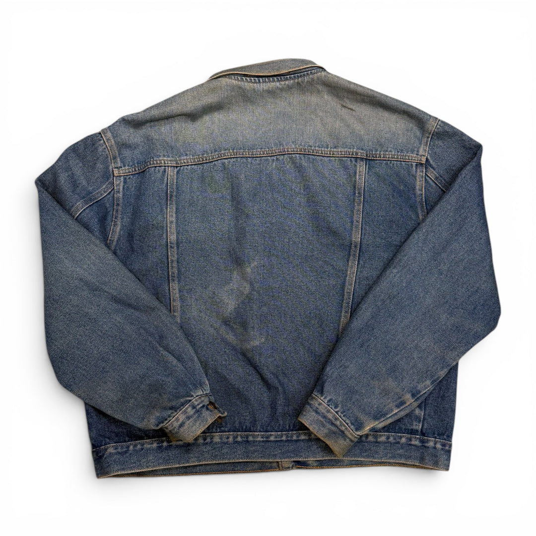 Vintage HM Prison Service Distressed Blue Denim Jacket (M)