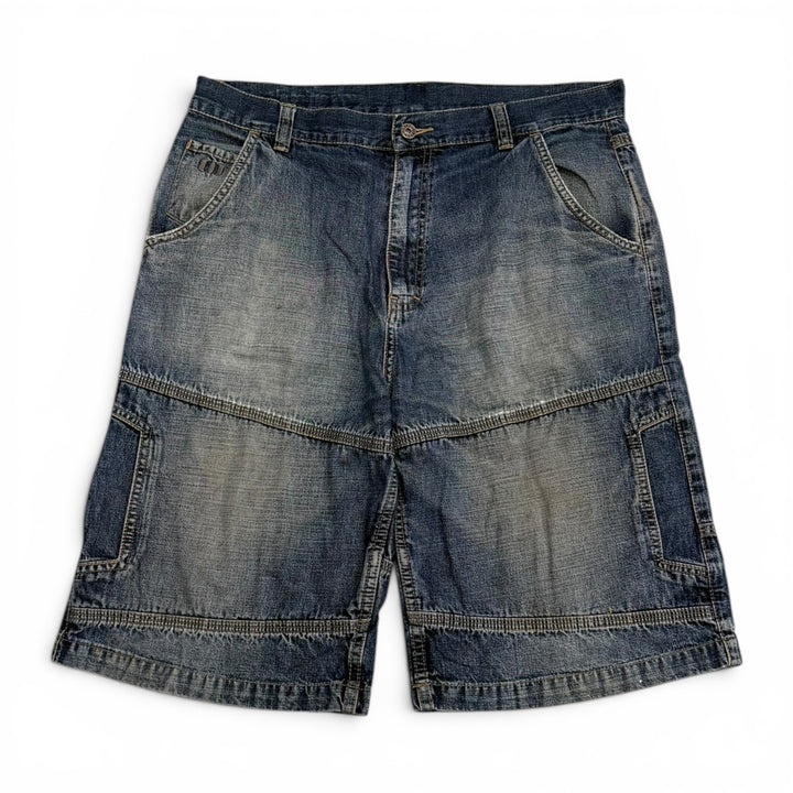 Vintage 90's Baggy Denim Shorts Blue (36")