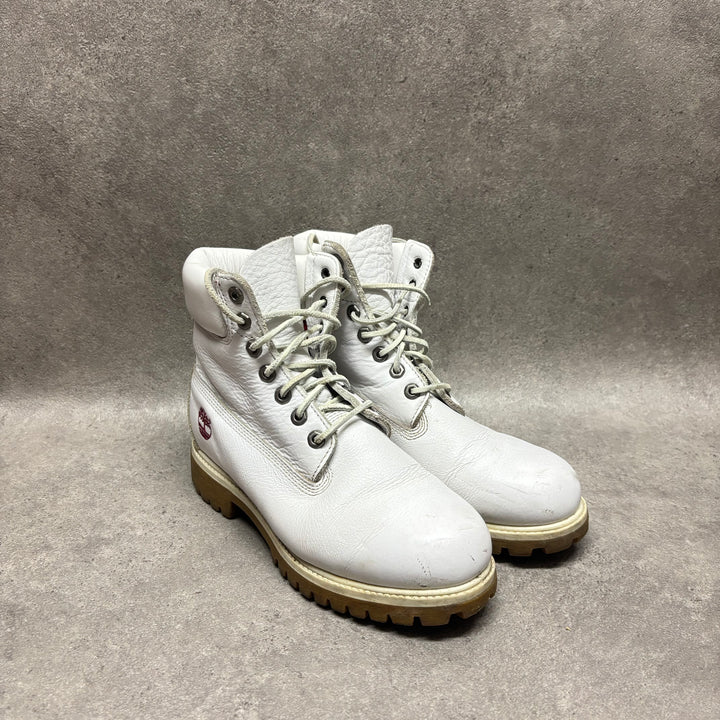 Vintage Timberland White Leather Boots (UK8)