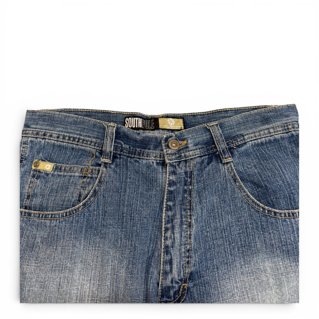 Vintage Southpole 90's Baggy Denim Shorts Blue (32")