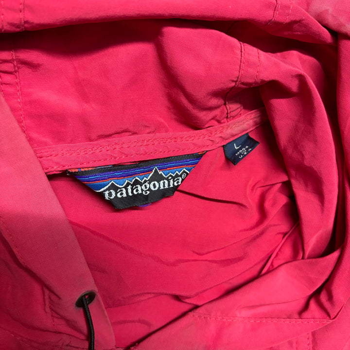 1980's Vintage Patagonia Made In USA Red Pullover Windbreaker (L)