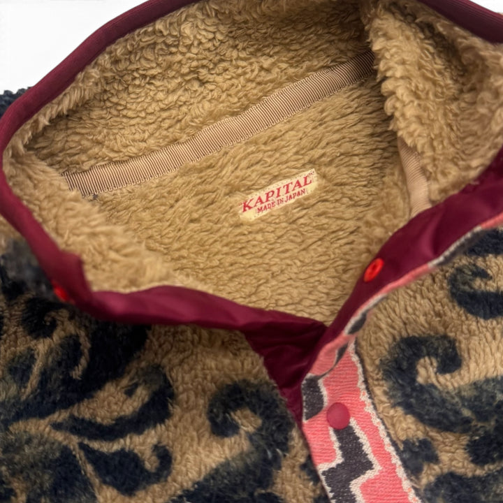 Kapital Virgin Mary Damask Fleece Brown (S)