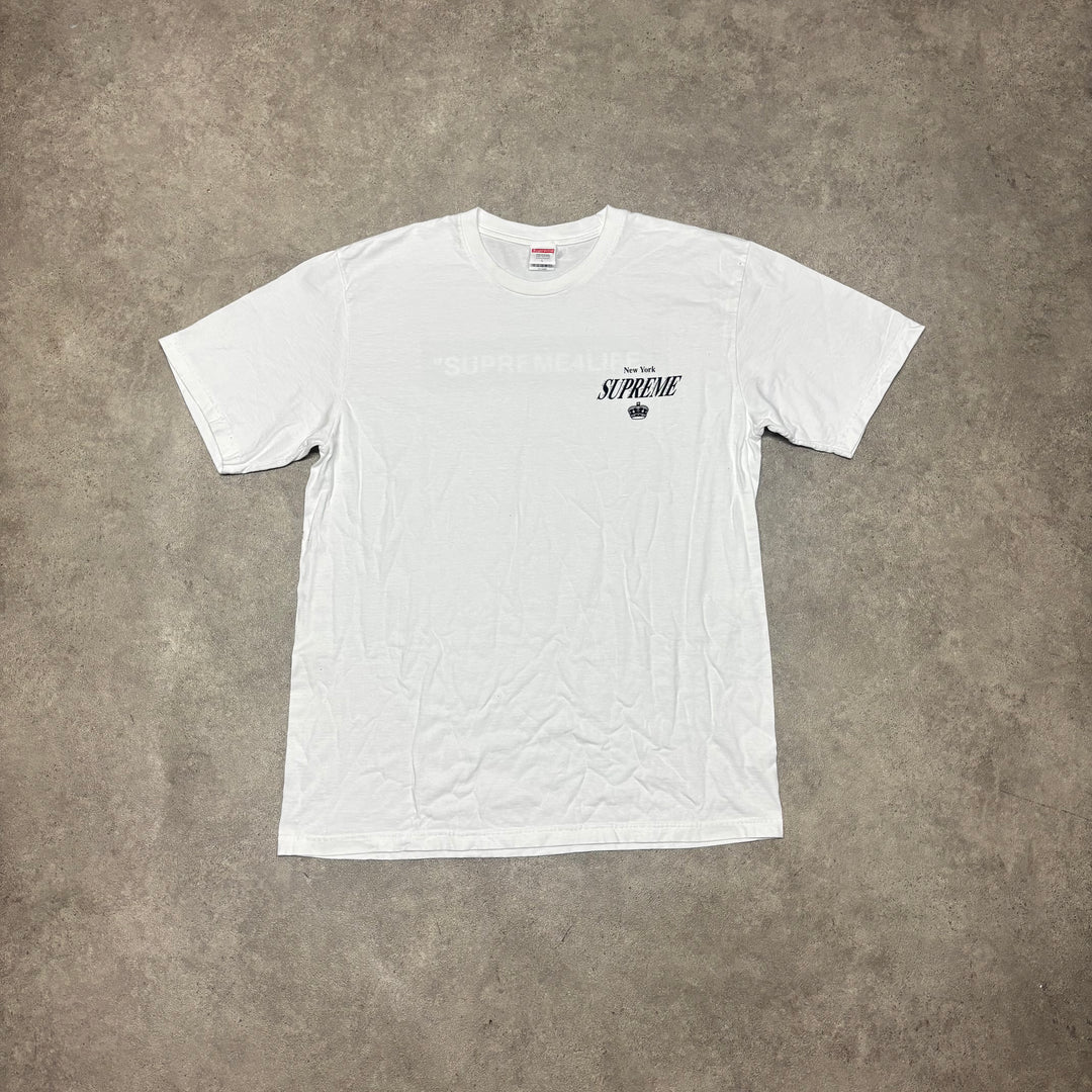 Supreme New York White Graphic T-Shirt (L)