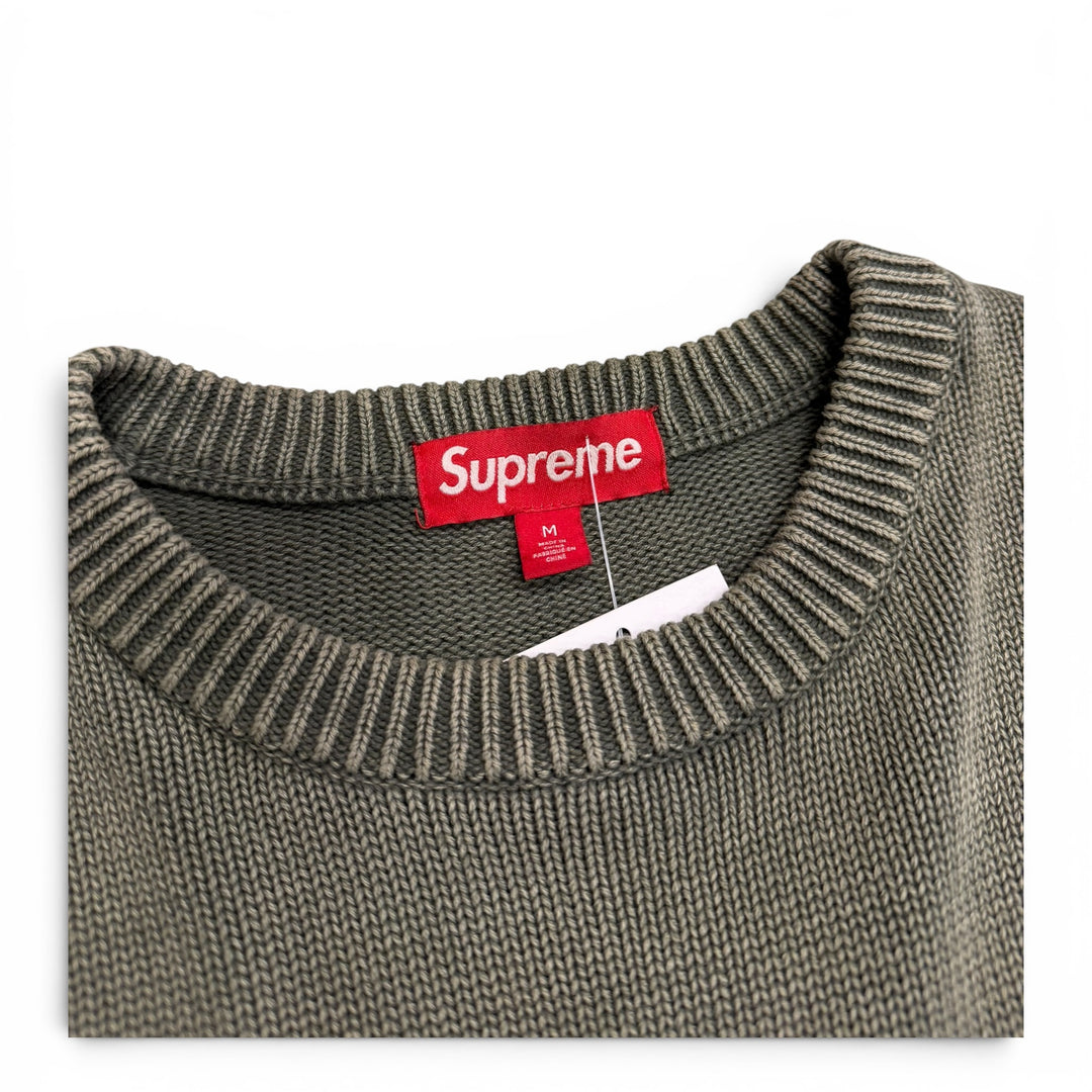 Supreme Overdyed Raised Jumper Green (M)