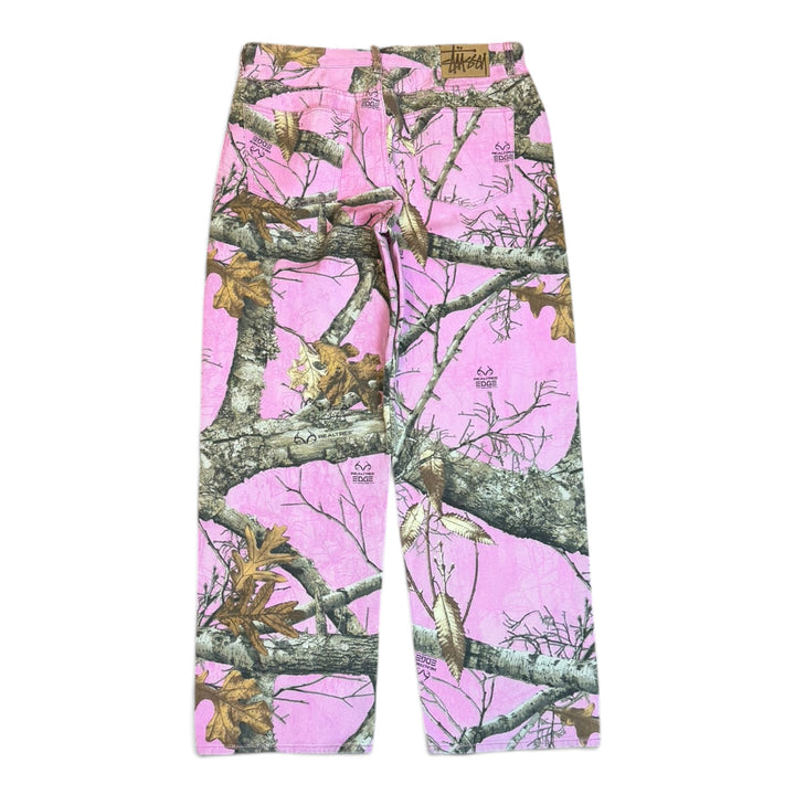Stussy Big Ol Jeans Real Tree Pink Camo Denim Trousers (32)