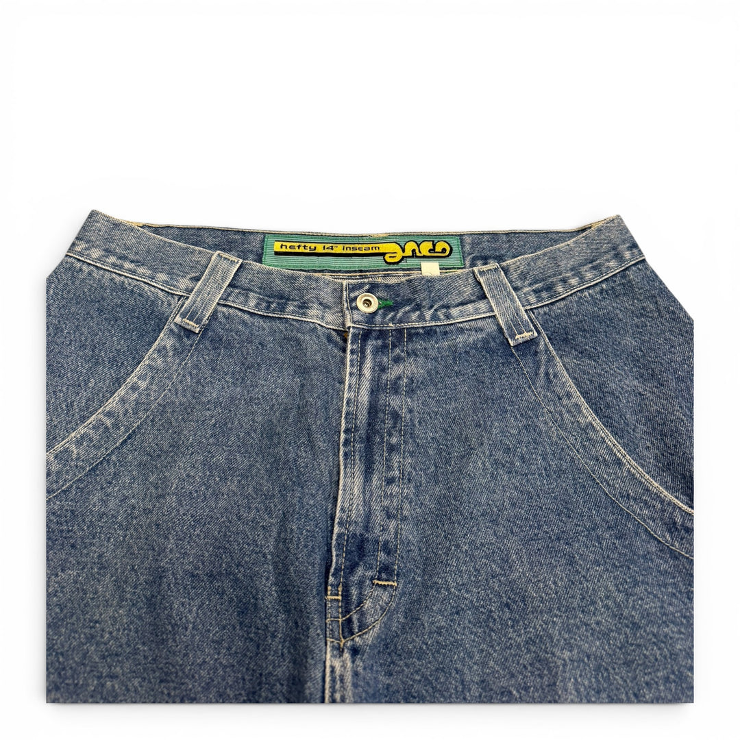 Vintage Hefty 90's Baggy Denim Shorts Blue (36")