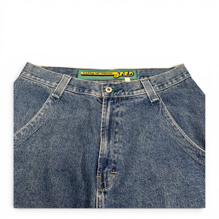 Vintage Hefty 90's Baggy Denim Shorts Blue (36")
