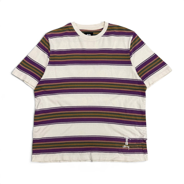Stussy Striped T shirt White (L)