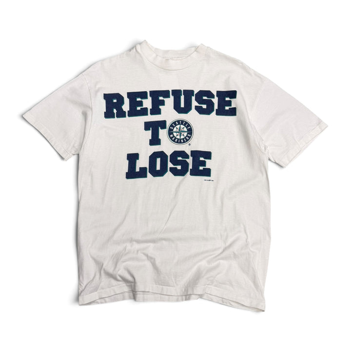 Vintage 90's Seattle Mariners Graphic T shirt White (L)