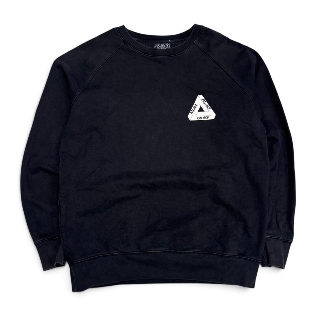 Palace Faded Big Logo Sweatshirt Black (XXL)