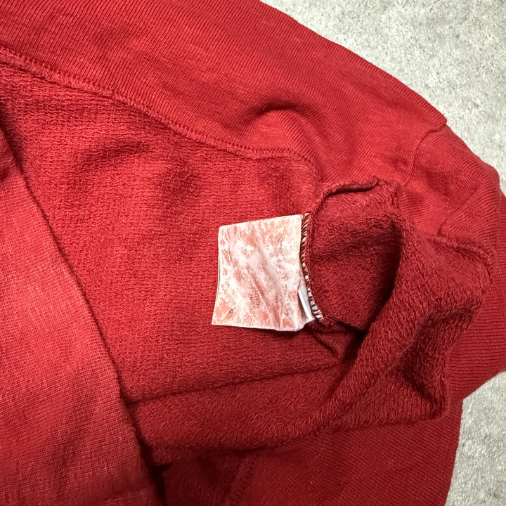Vintage Stone Island Made In Italy Red Heavy Cotton Sweatshirt (M)