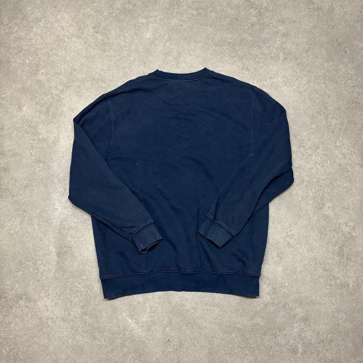 00's Nike Essentials Small Swoosh Navy Sweatshirt (L)