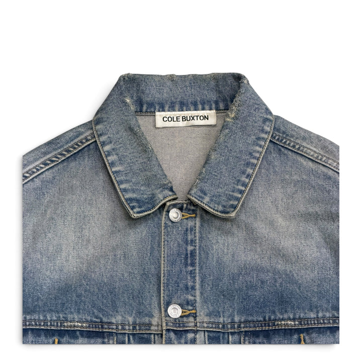 Cole Buxton Button Up Denim Jacket Blue (L)