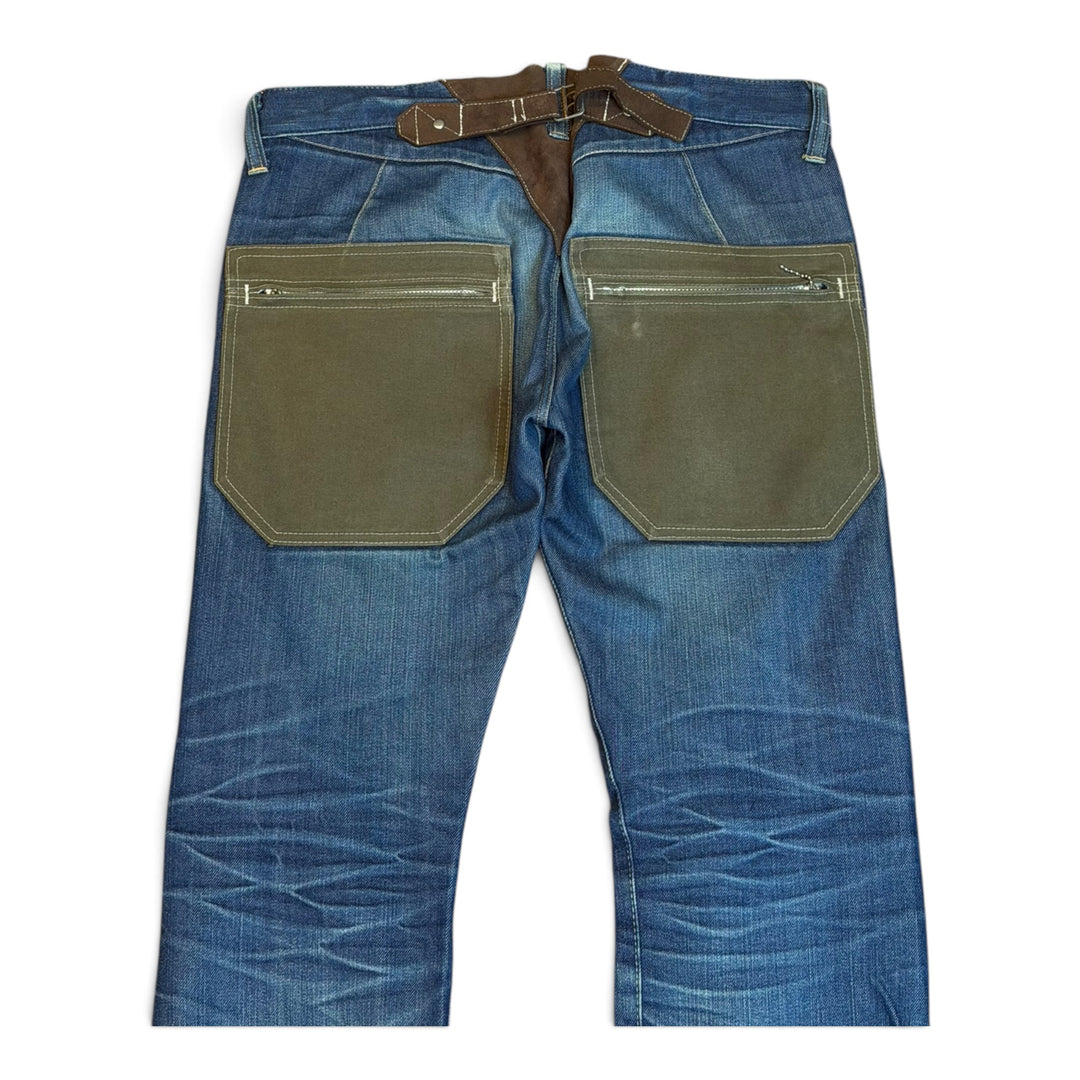 Vintage Junya Watanabe Comme Des Garcons Blue Denim Trousers (XS)