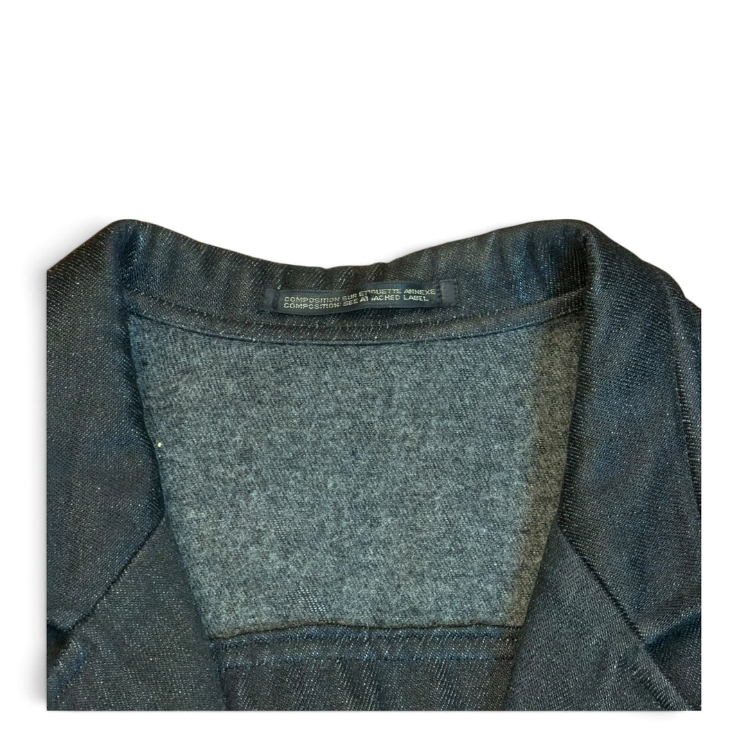 Vintage Yohji Yamamoto Dark Grey & Black Wool Trench Coat (XL)