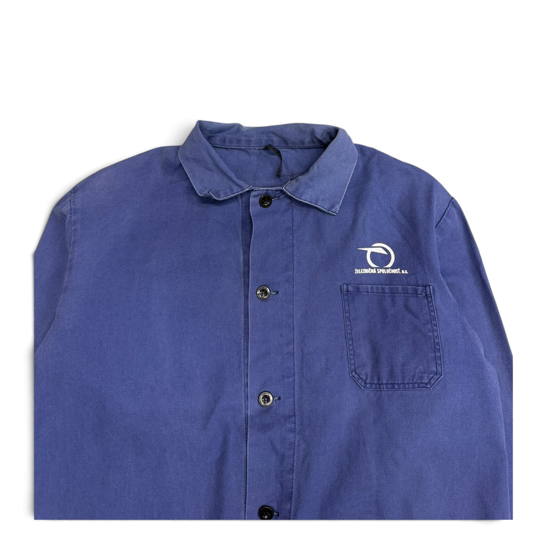 Vintage French Chore Jacket Faded Blue (M)
