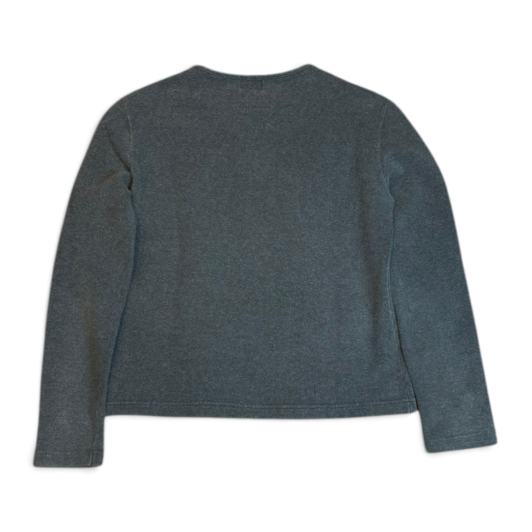 Vintage Dolce & Gabbana Grey Spell Out Long Sleeve Top (Women's M)