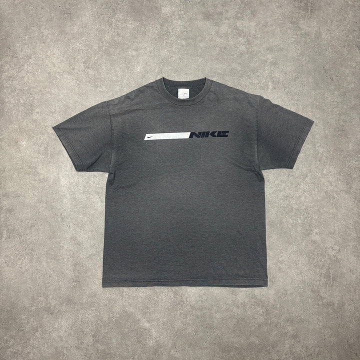 00's Vintage Nike Grey Spell Out T-Shirt (XL)