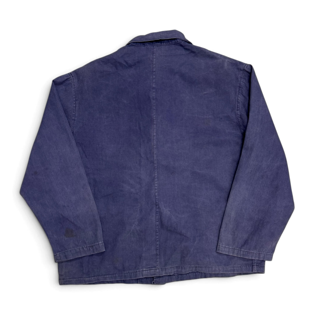 Vintage Chore French Workwear Jacket Blue (L)