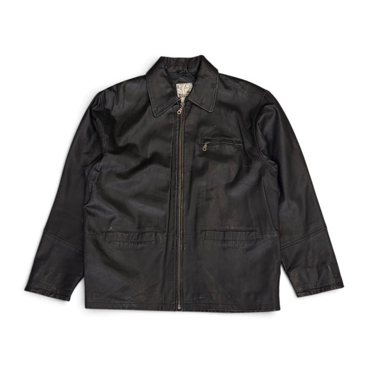 Vintage Soft Leather Jacket Black (L)