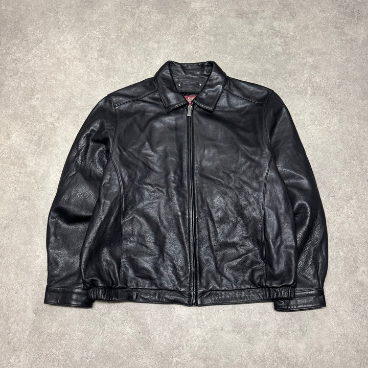 Vintage Wilson's Black Leather Jacket (XL)