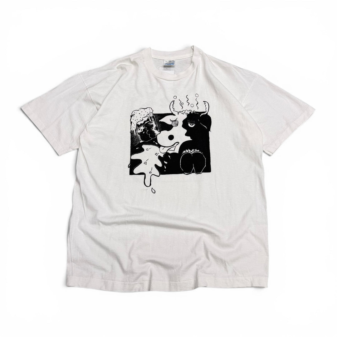 1990's Vintage ND3's Tour White Graphic T-Shirt (XL)