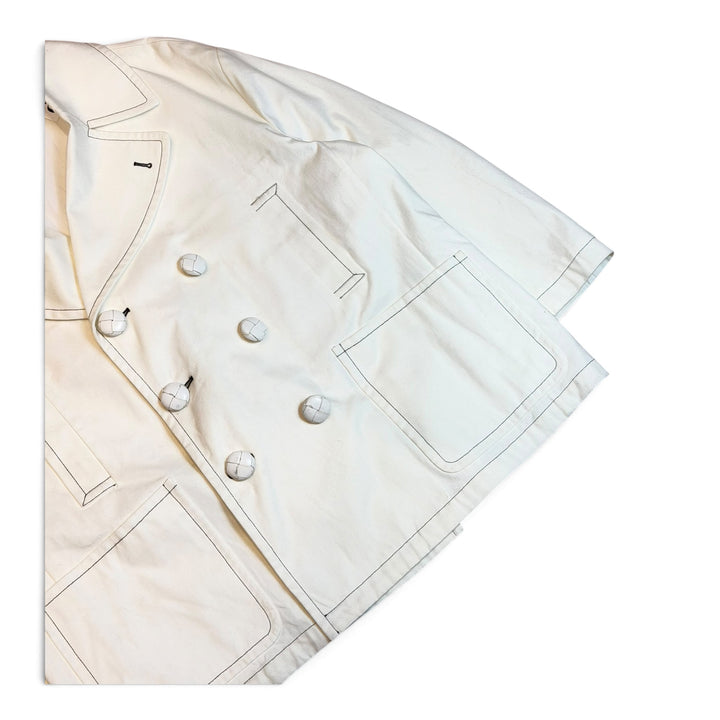 J W Anderson x Tom Od Findland White Pea Coat (XL)