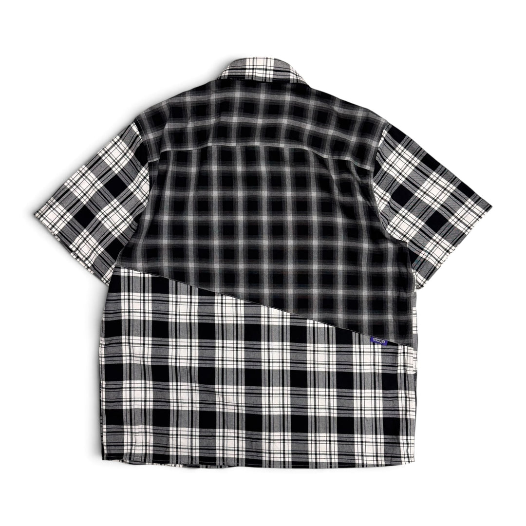 Always Do Black Checkered Short Sleeve Shirt (M)