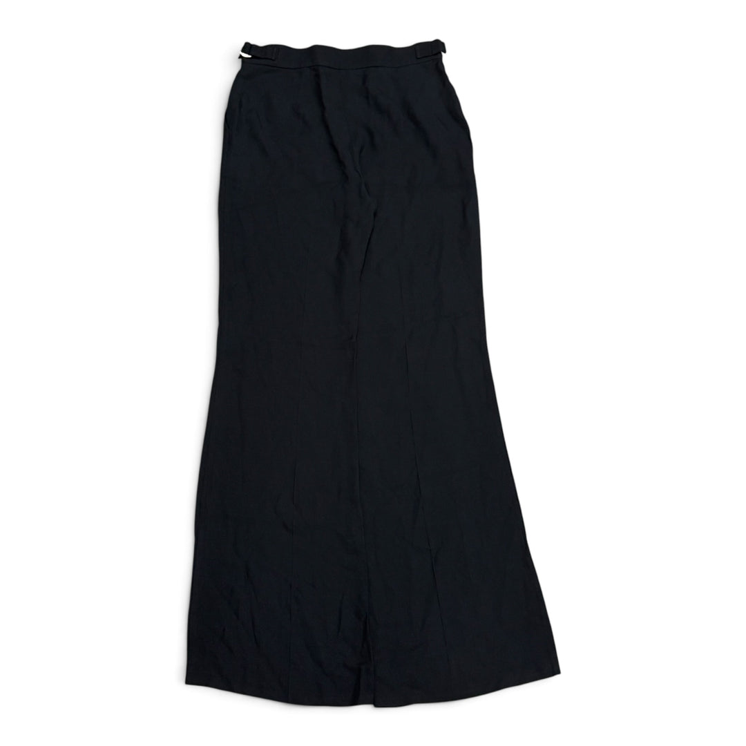 Vintage Emporio Armani Linen Flare Trousers Black (30)
