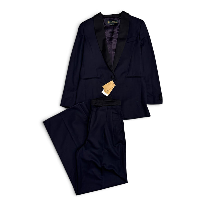 A.P.C. Anastasia Barbieri Navy Blazer & Trouser Suit Set (38)