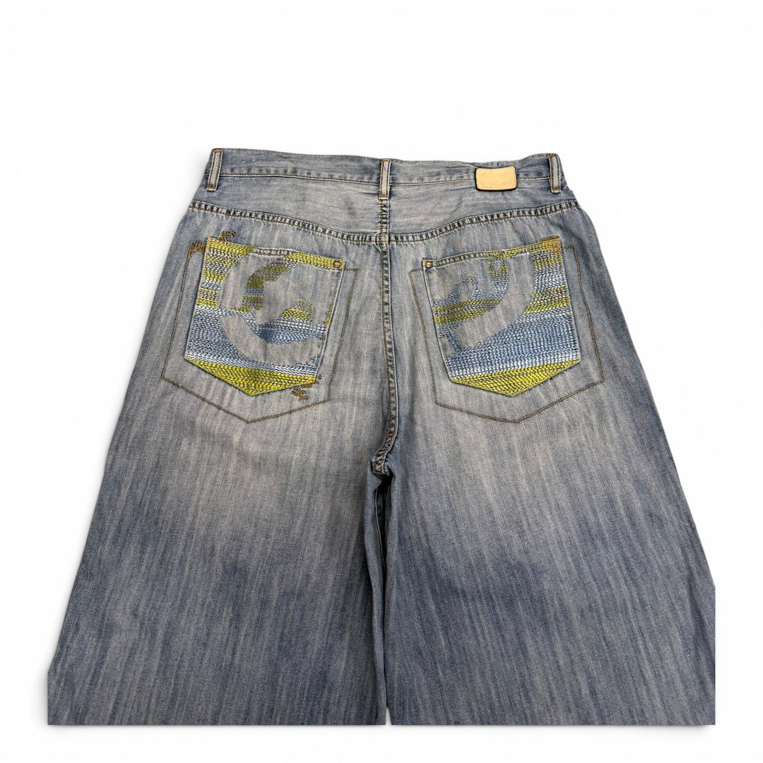 Vintage  90's Ecko Baggy Denim Shorts Blue (38")