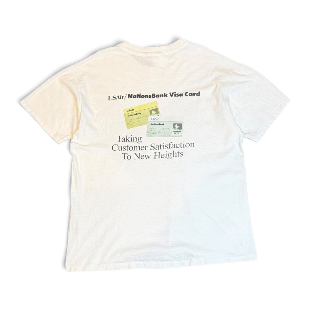 90's Vintage US Air White Graphic T-Shirt (XL)