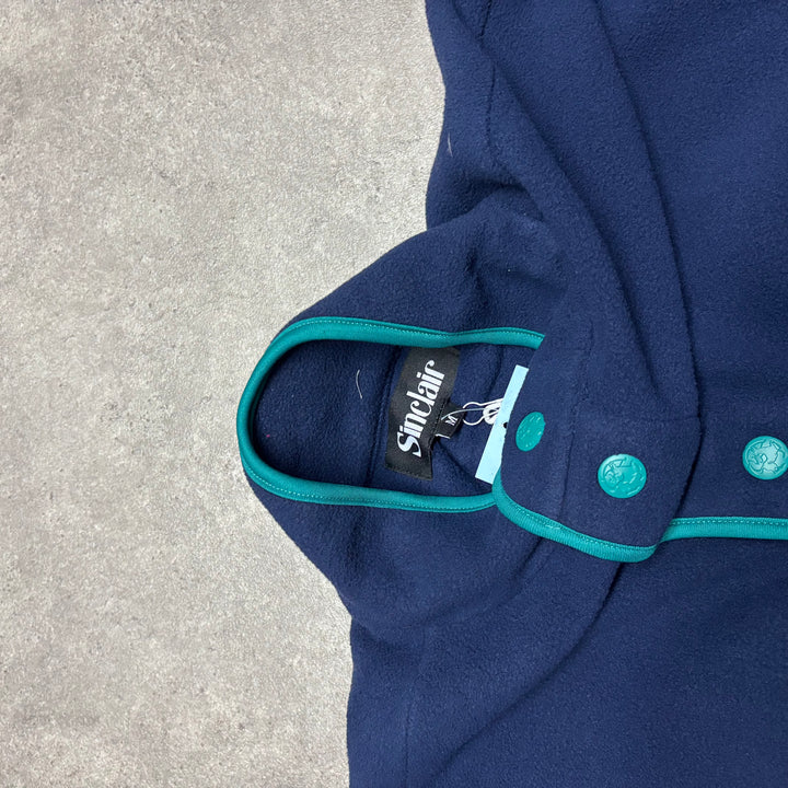 BNWT Sinclair Navy Spell Out Quarter Button Fleece (M)