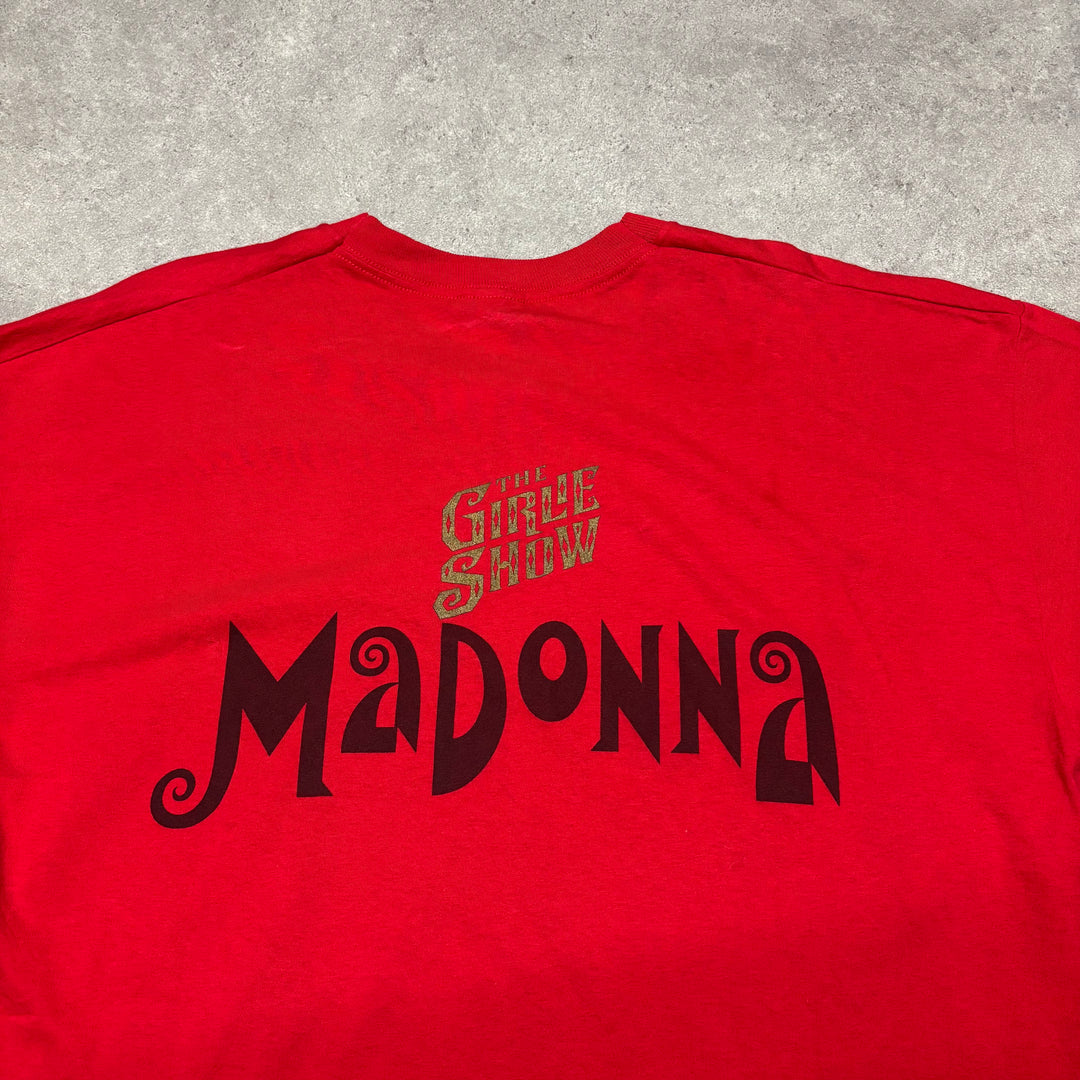 90's Vintage Madonna Red Graphic T-Shirt (XL)