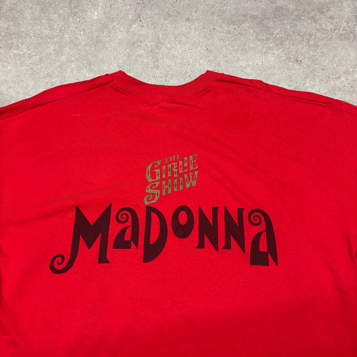 90's Vintage Madonna Red Graphic T-Shirt (XL)