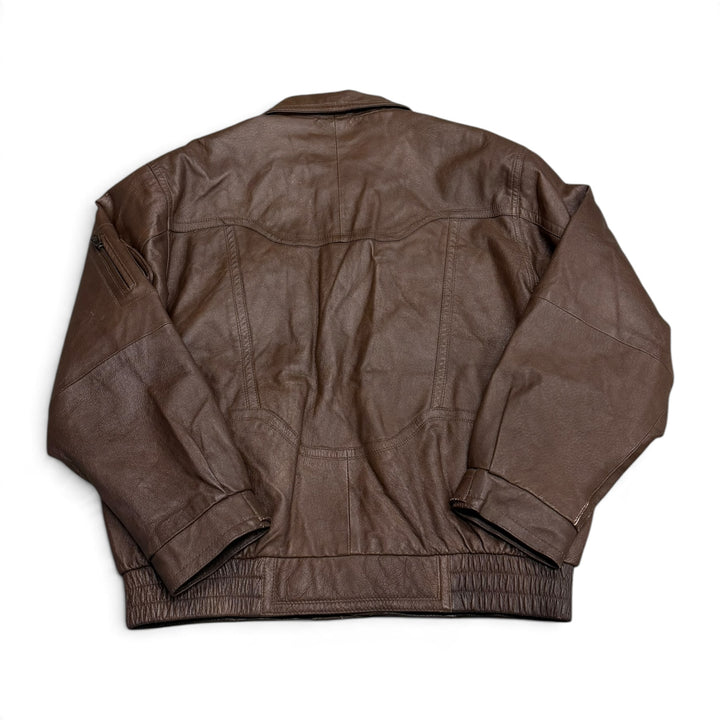 Vintage Dark Brown Flight Leather Jacket (L)