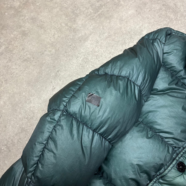 Stone Island Green Garment Dyed Puffer Jacket (XXL)