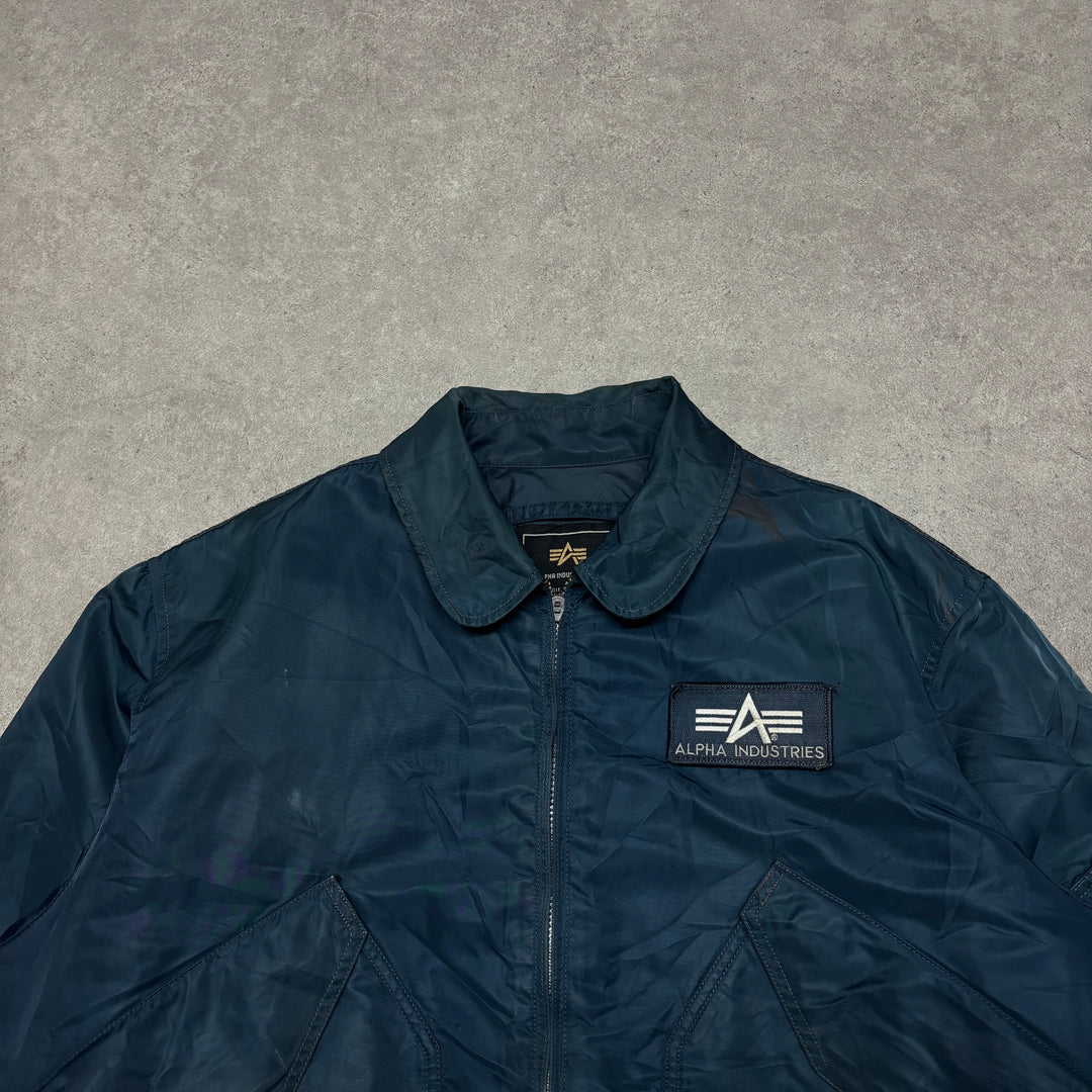 Vintage Alpha Industries Navy Bomber Jacket (XL)