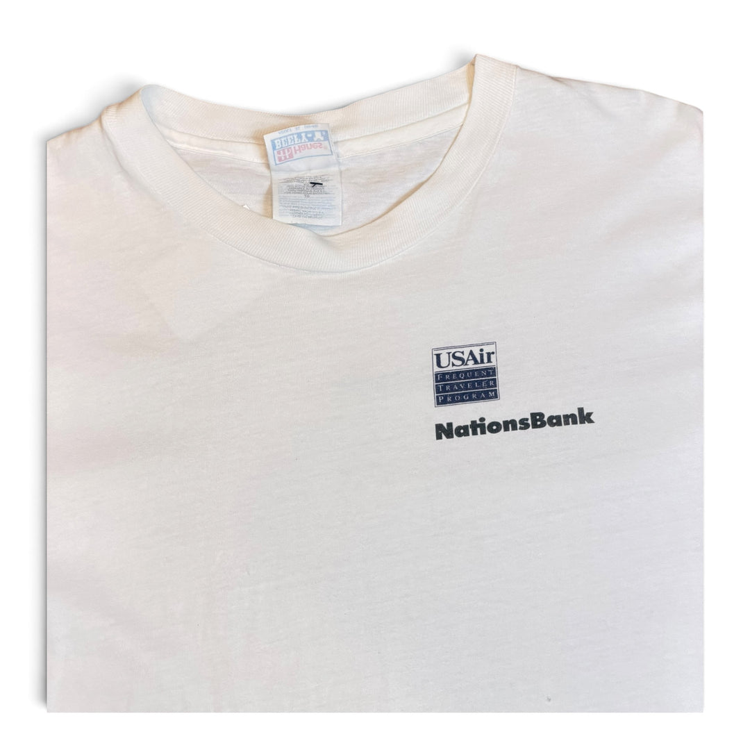 90's Vintage US Air White Graphic T-Shirt (XL)