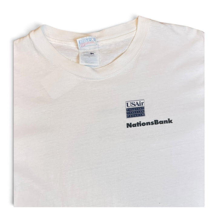 90's Vintage US Air White Graphic T-Shirt (XL)