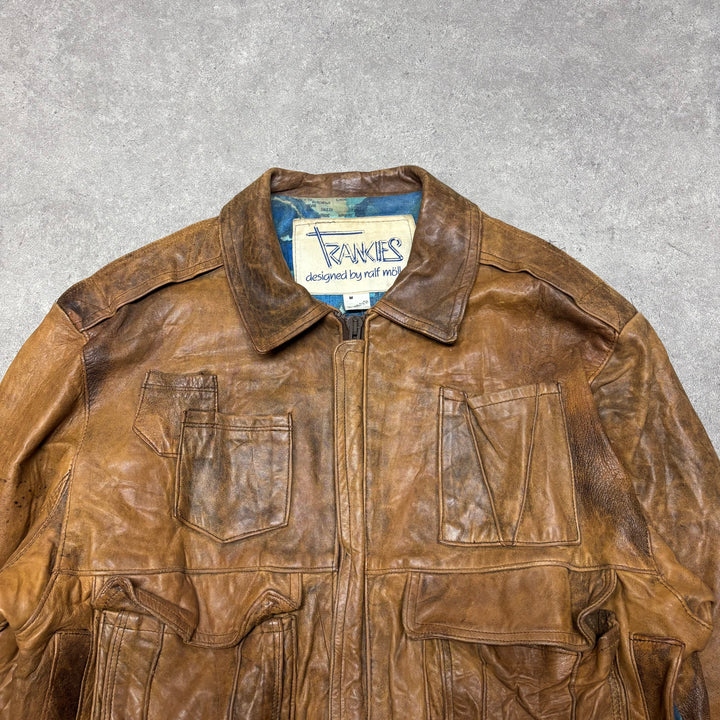 Vintage Flight Leather Brown Jacket (M)