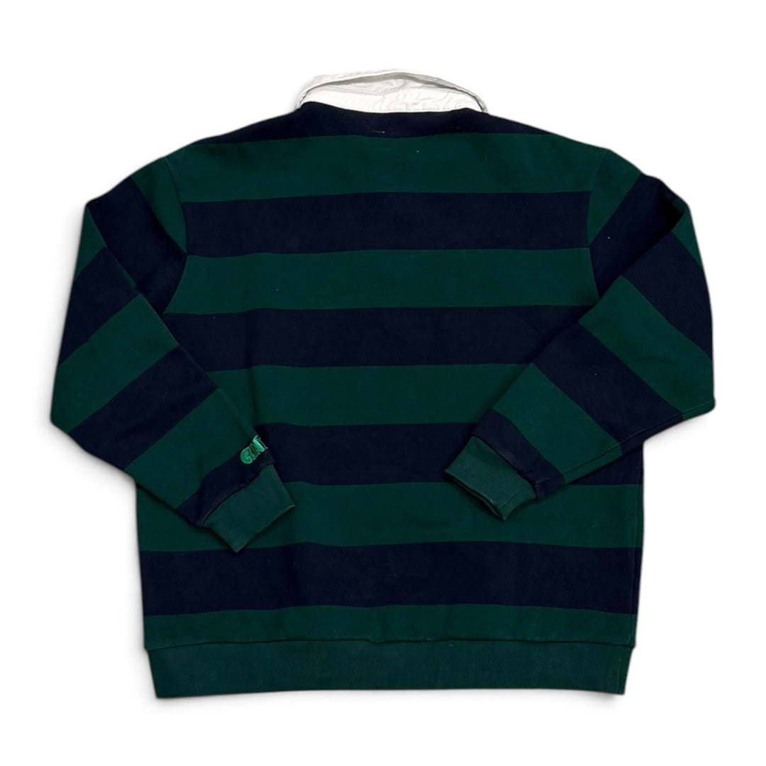 Clint’s Green & Navy Striped Rugby Jumper (M)