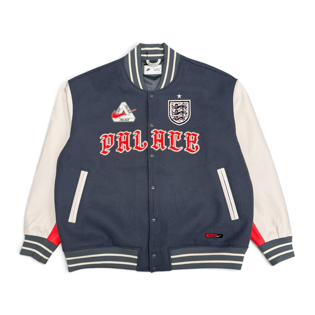 Palace x Nike England Grey Varsity Jacket (XXL)