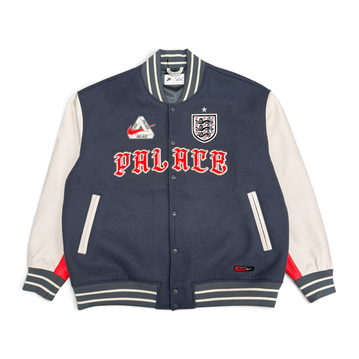 Palace x Nike England Grey Varsity Jacket (XXL)