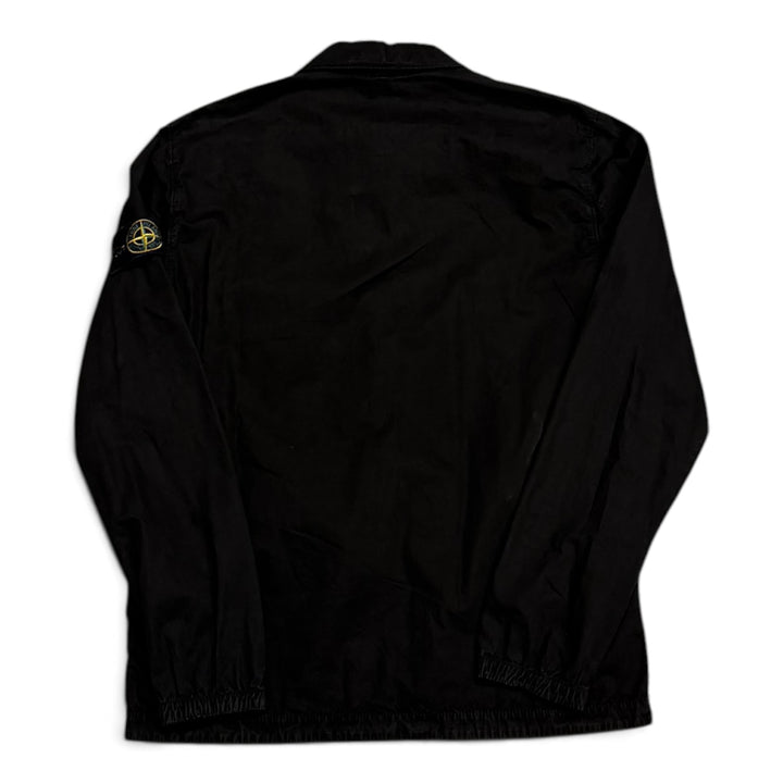 Stone Island Shirt Jacket Full Zip Up Black (L)