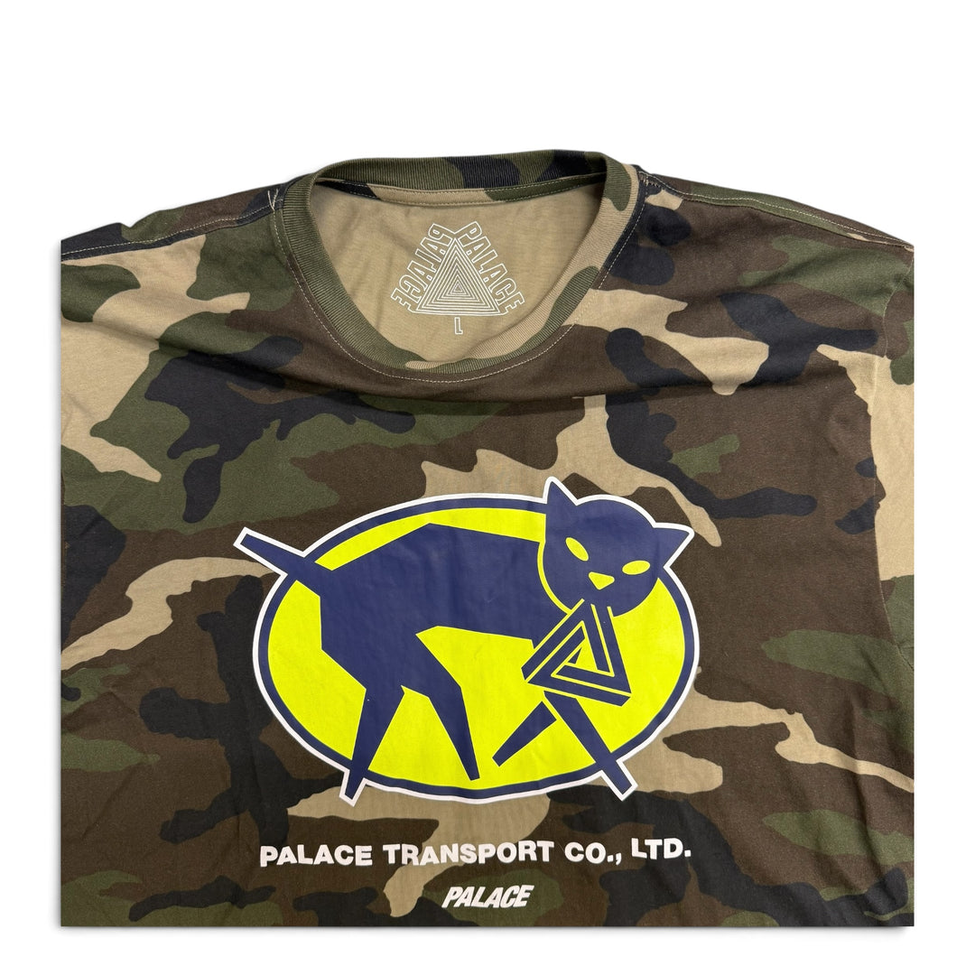 Palace Transport Cat T shirt Camo Green (L)