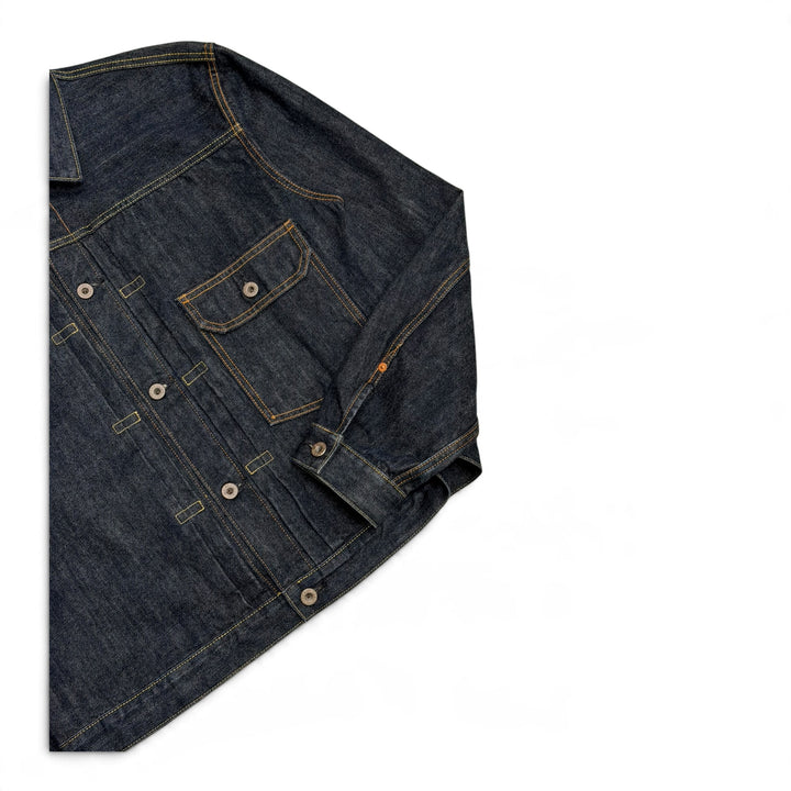 Kapital Raw Denim Dark Blue Trucker Jacket (L)